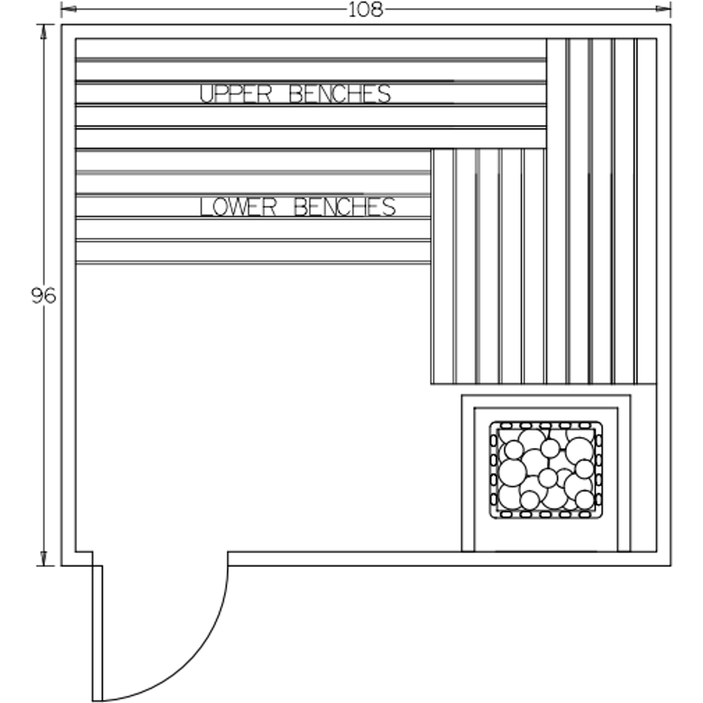 Finnish Sauna Builders 8' x 9' x 7' Pre-Built Indoor Sauna Kit Clear Cedar / Option 6 Finnish Sauna Builders ScreenShot2022-10-04at4.58.00PM.png