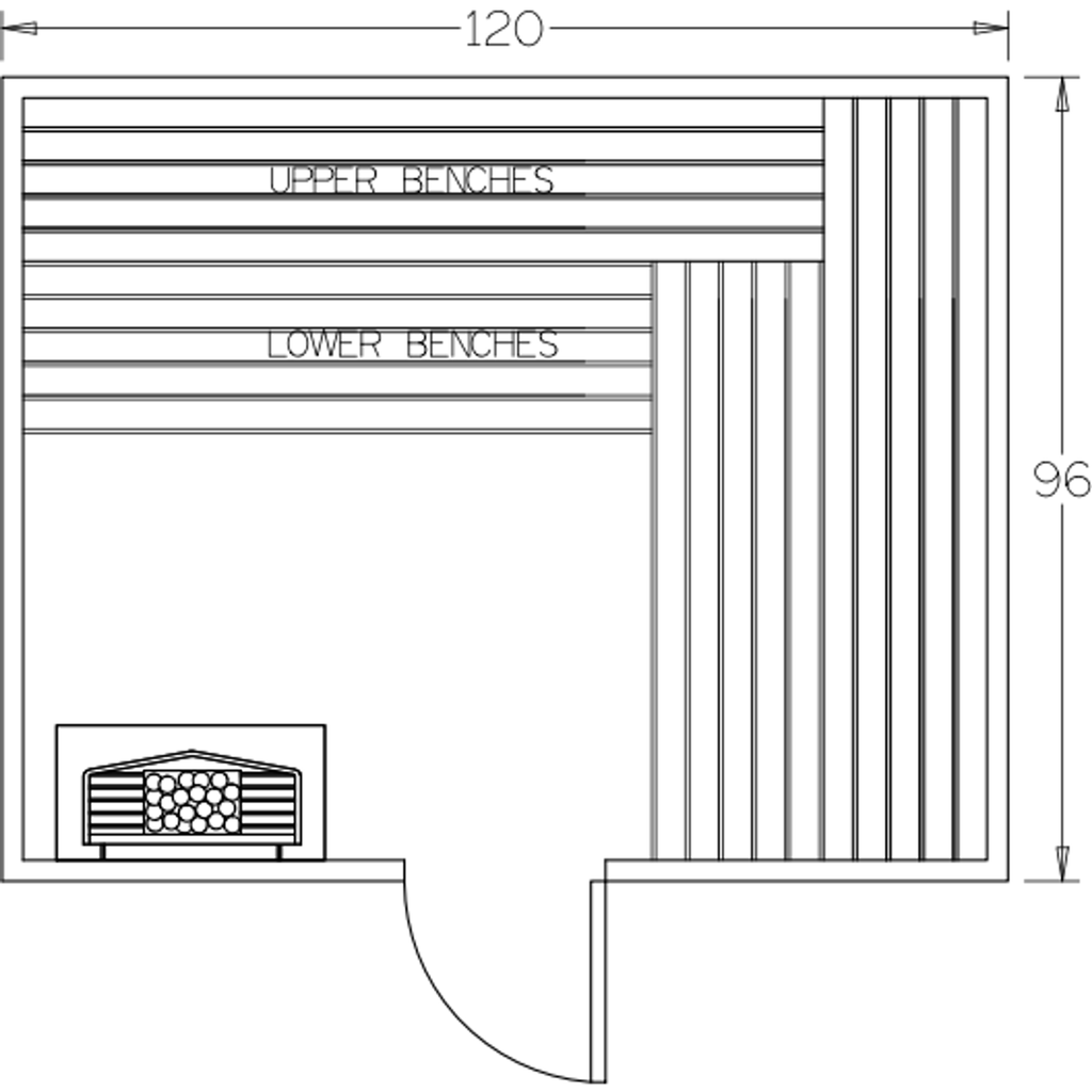 Finnish Sauna Builders 8' x 10' x 7' Pre-Built Indoor Sauna Kit Clear Cedar / Option 3 Finnish Sauna Builders ScreenShot2022-10-04at5.05.23PM.png