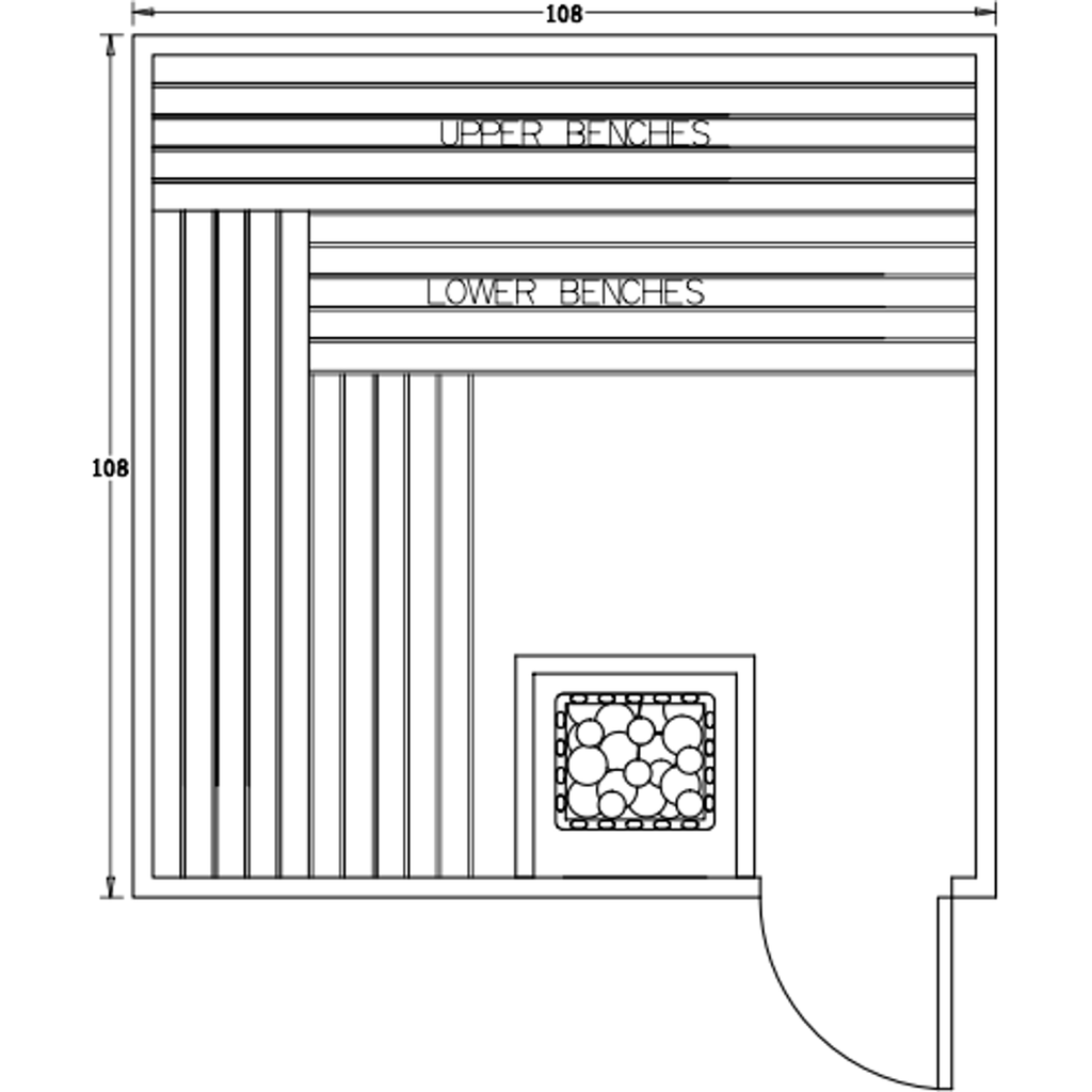 Finnish Sauna Builders 9' x 9' x 7' Pre-Built Indoor Sauna Kit Clear Cedar / Option 1 Finnish Sauna Builders ScreenShot2022-10-05at2.33.51PM.png