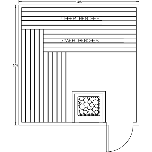 Finnish Sauna Builders 9' x 9' x 7' Pre-Built Indoor Sauna Kit Clear Cedar / Option 2 Finnish Sauna Builders ScreenShot2022-10-05at2.33.58PM.png