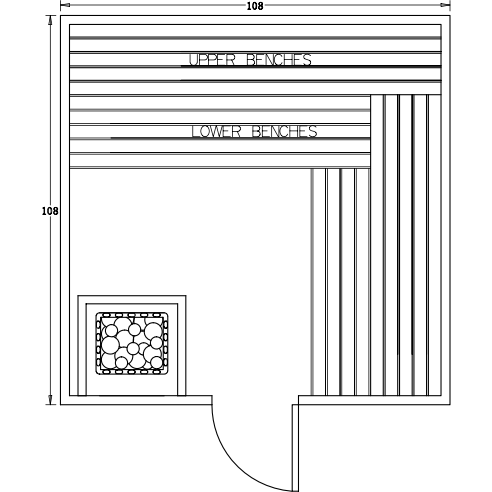 Finnish Sauna Builders 9' x 9' x 7' Pre-Built Indoor Sauna Kit Clear Cedar / Option 3 Finnish Sauna Builders ScreenShot2022-10-05at2.34.06PM.png