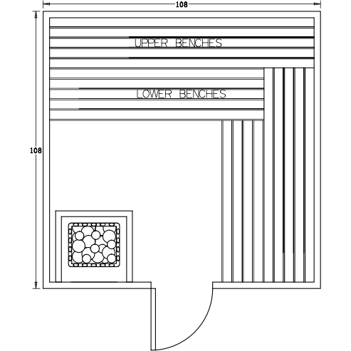 Finnish Sauna Builders 9' x 9' x 7' Pre-Built Indoor Sauna Kit Clear Cedar / Option 4 Finnish Sauna Builders ScreenShot2022-10-05at2.34.13PM.png