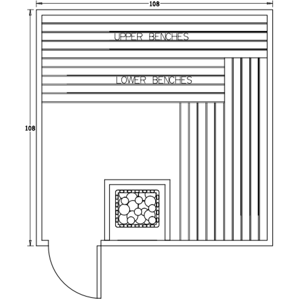 Finnish Sauna Builders 9' x 9' x 7' Pre-Built Indoor Sauna Kit Clear Cedar / Option 5 Finnish Sauna Builders ScreenShot2022-10-05at2.34.22PM.png