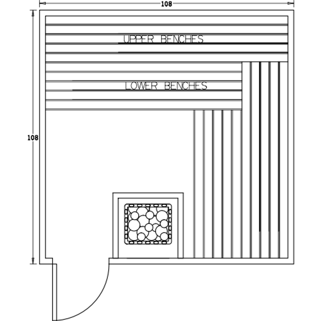 Finnish Sauna Builders 9' x 9' x 7' Pre-Built Indoor Sauna Kit Clear Cedar / Option 6 Finnish Sauna Builders ScreenShot2022-10-05at2.34.32PM.png