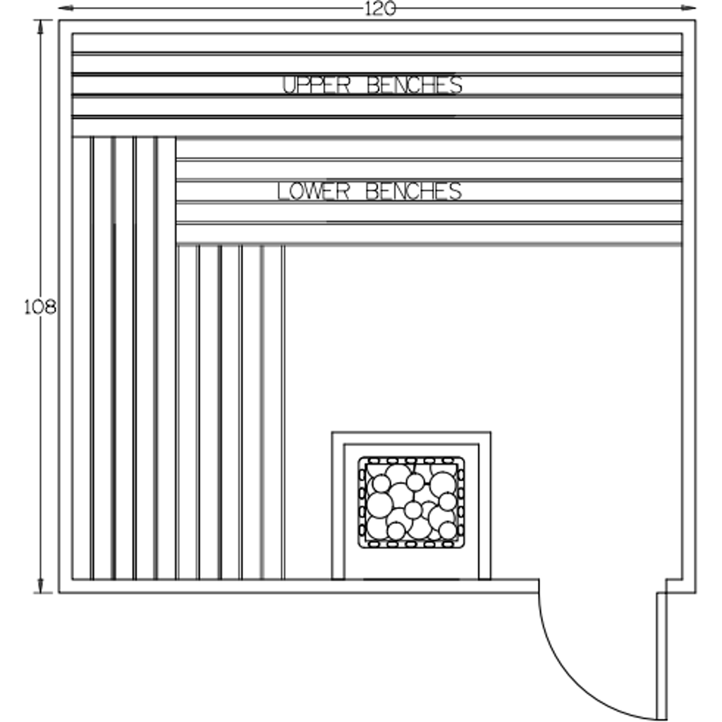 Finnish Sauna Builders 9' x 10' x 7' Pre-Built Indoor Sauna Kit Clear Cedar / Option 1 Finnish Sauna Builders ScreenShot2022-10-05at2.46.43PM.png