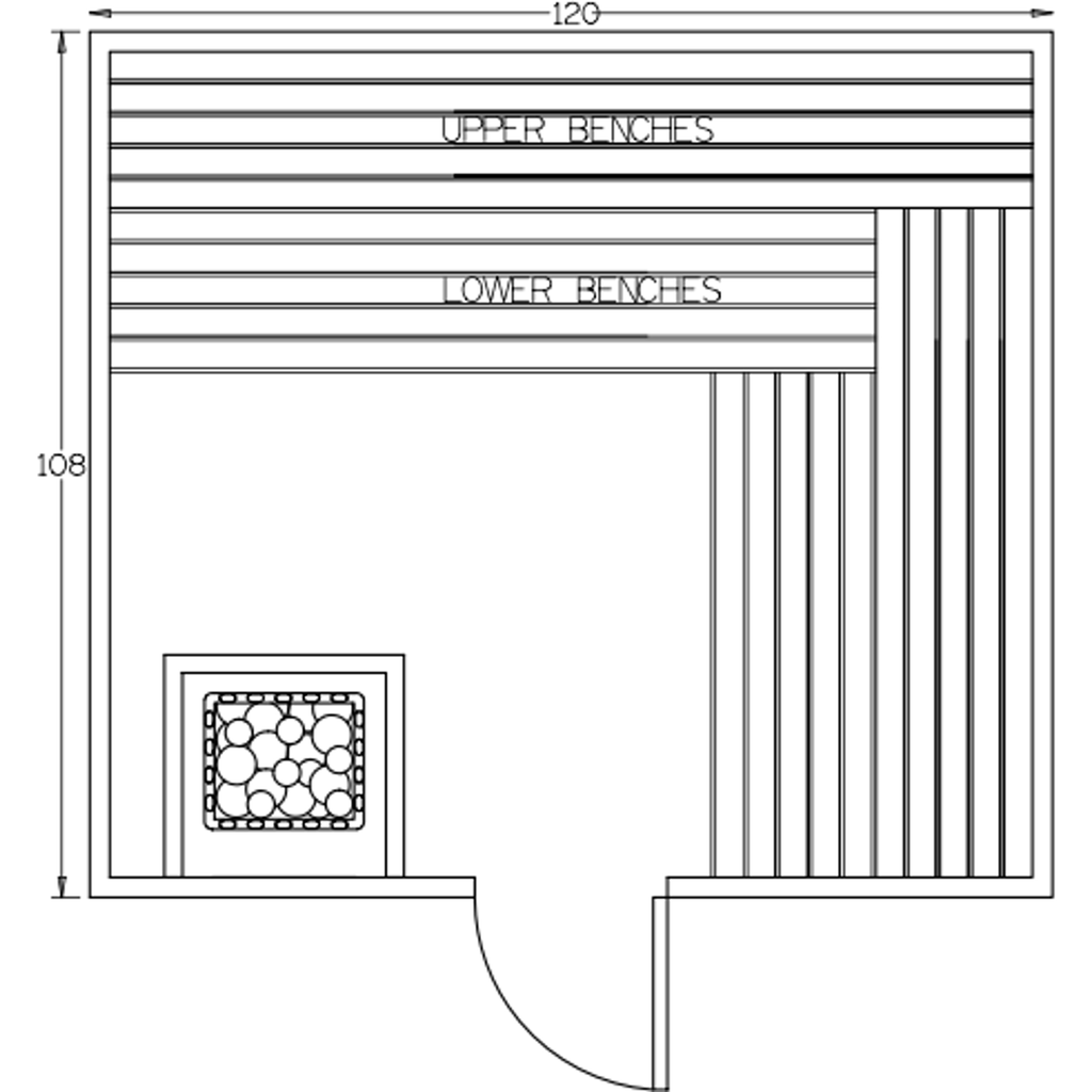 Finnish Sauna Builders 9' x 10' x 7' Pre-Built Indoor Sauna Kit Clear Cedar / Option 3 Finnish Sauna Builders ScreenShot2022-10-05at2.46.58PM.png