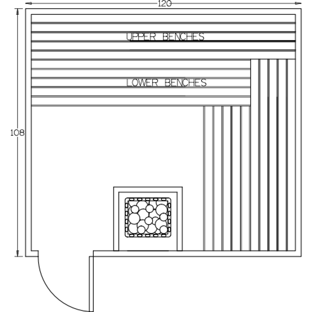 Finnish Sauna Builders 9' x 10' x 7' Pre-Built Indoor Sauna Kit Clear Cedar / Option 5 Finnish Sauna Builders ScreenShot2022-10-05at2.47.12PM.png