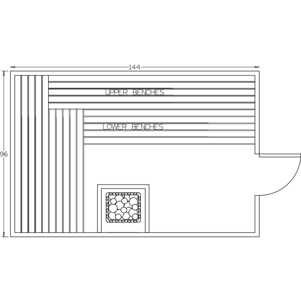 Finnish Sauna Builders 8' x 12' x 7' Pre-Built Indoor Sauna Kit Clear Cedar / Option 3 Finnish Sauna Builders ScreenShot2022-10-05at3.44.41PM.png