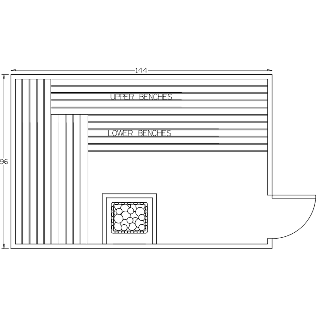 Finnish Sauna Builders 8' x 12' x 7' Pre-Built Indoor Sauna Kit Clear Cedar / Option 5 Finnish Sauna Builders ScreenShot2022-10-05at3.47.35PM.png