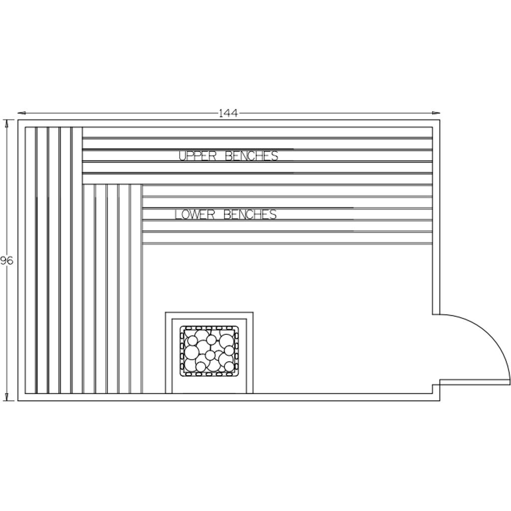 Finnish Sauna Builders 8' x 12' x 7' Pre-Built Indoor Sauna Kit Clear Cedar / Option 6 Finnish Sauna Builders ScreenShot2022-10-05at3.47.42PM.png