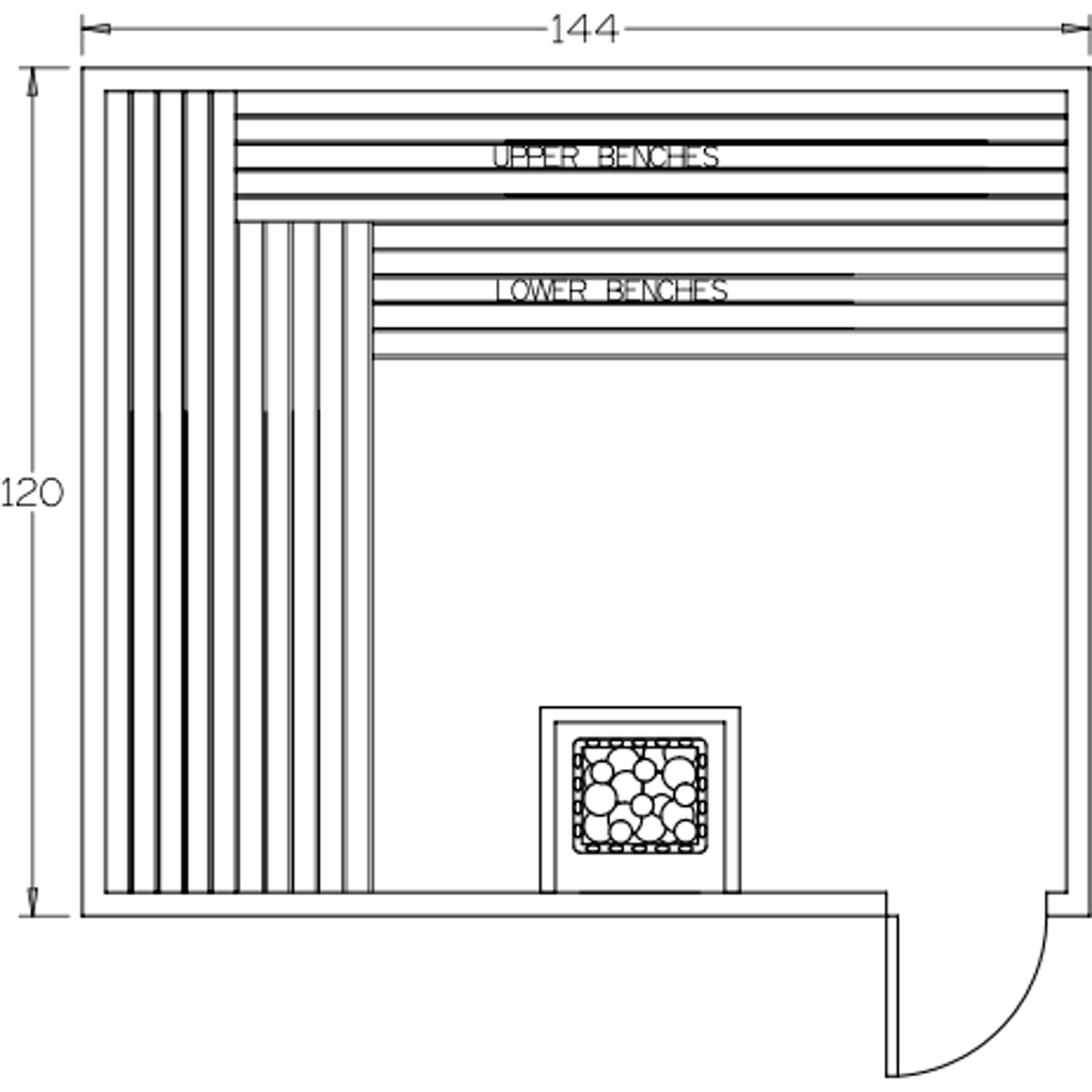 Finnish Sauna Builders 10' x 12' x 7' Pre-Built Indoor Sauna Kit Clear Cedar / Option 2 Finnish Sauna Builders ScreenShot2022-10-05at5.12.03PM.png