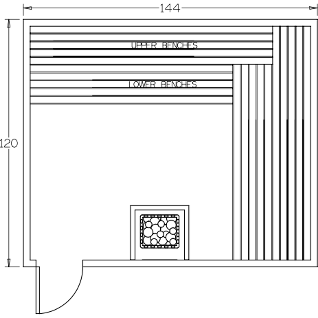 Finnish Sauna Builders 10' x 12' x 7' Pre-Built Indoor Sauna Kit Clear Cedar / Option 6 Finnish Sauna Builders ScreenShot2022-10-05at5.12.30PM.png