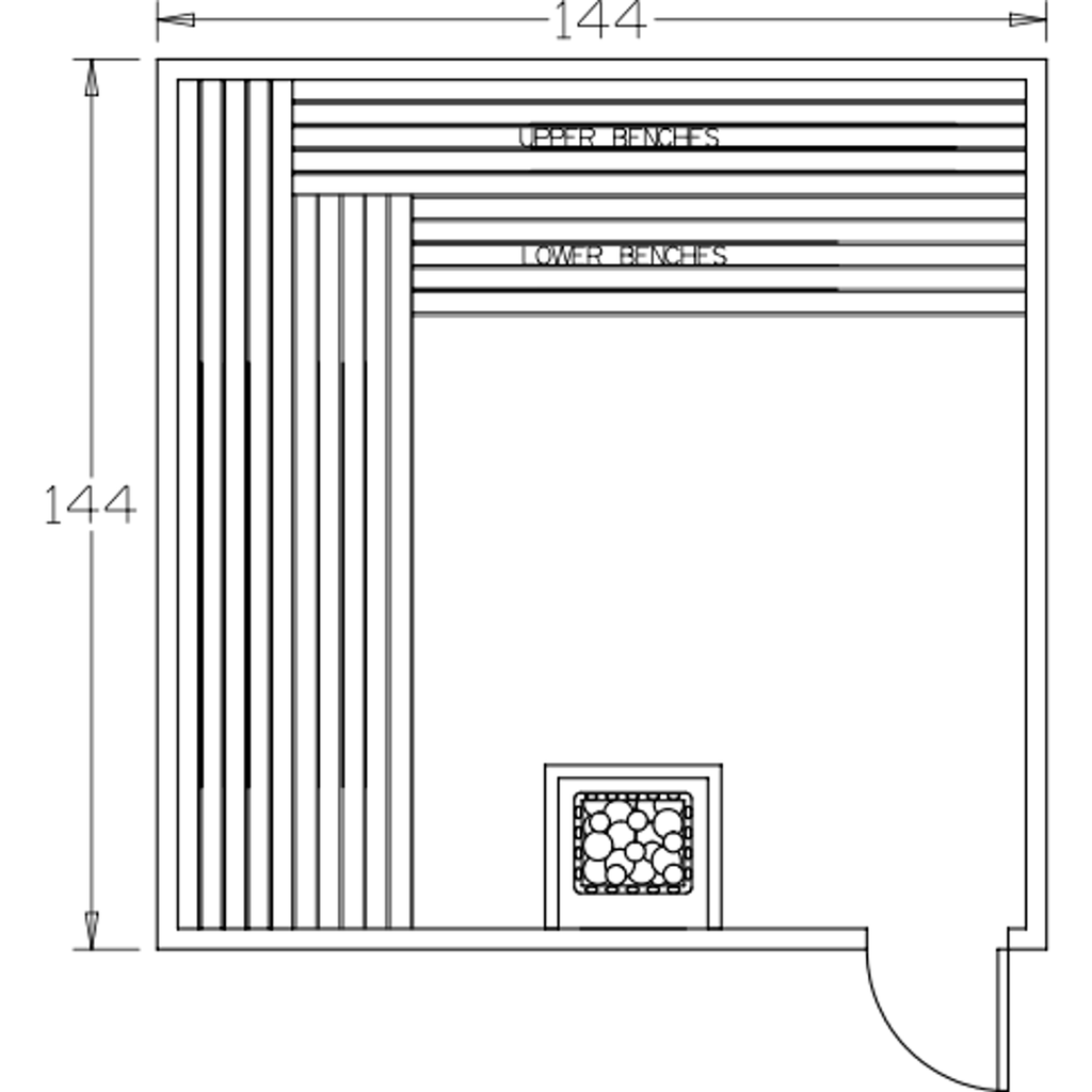 Finnish Sauna Builders 12' x 12' x 7' Pre-Built Indoor Sauna Kit Clear Cedar / Option 1 Finnish Sauna Builders ScreenShot2022-10-05at5.16.44PM.png