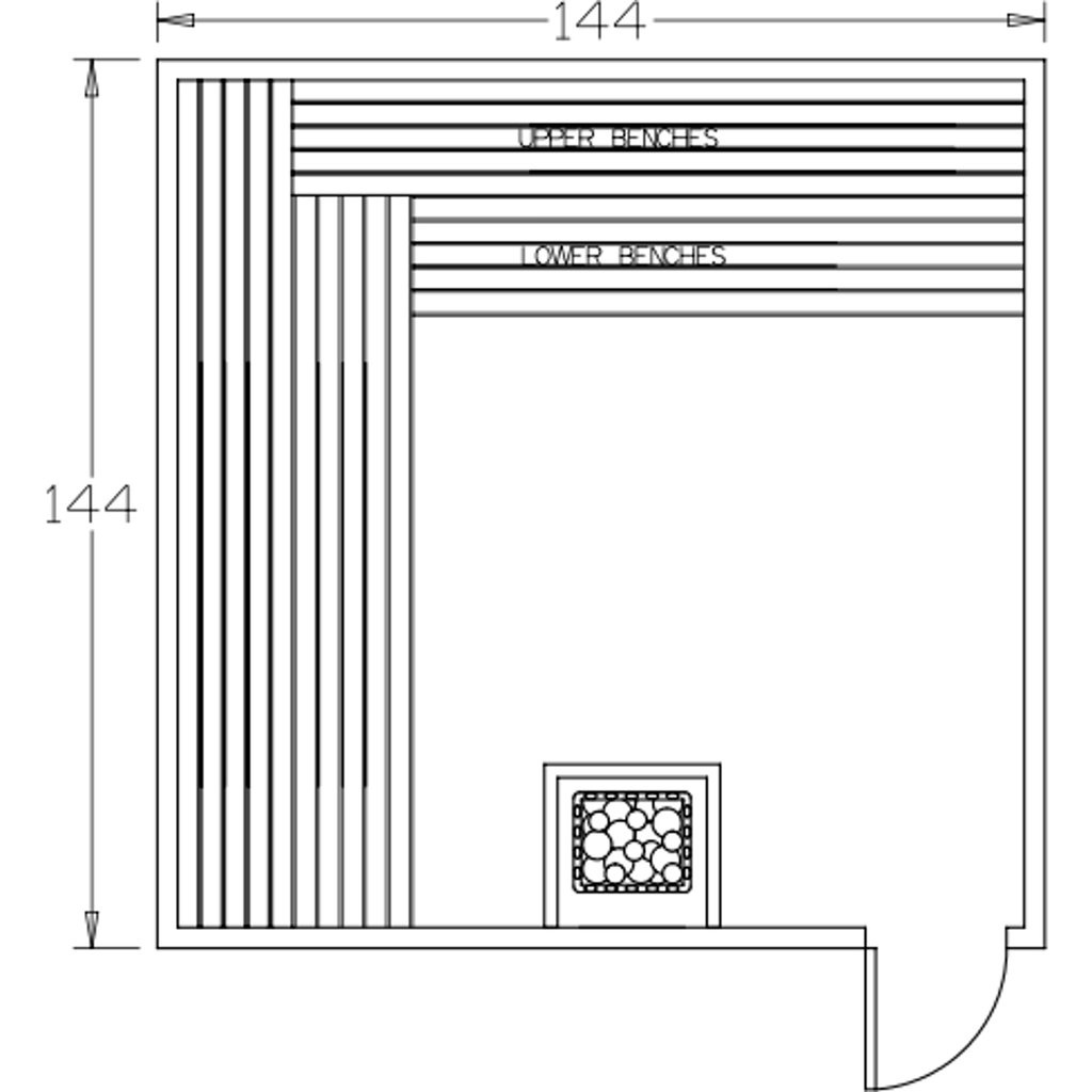 Finnish Sauna Builders 12' x 12' x 7' Pre-Built Indoor Sauna Kit Clear Cedar / Option 2 Finnish Sauna Builders ScreenShot2022-10-05at5.16.51PM.png