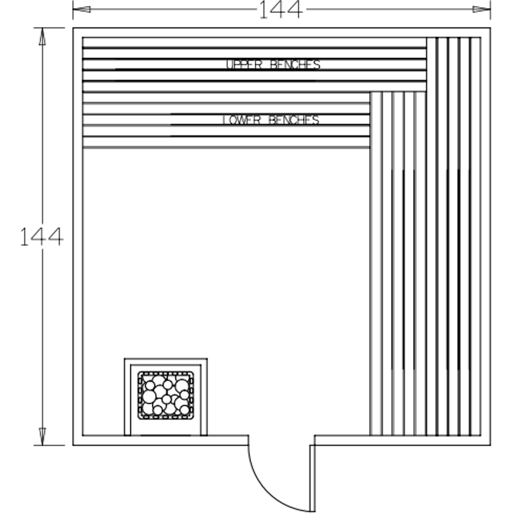 Finnish Sauna Builders 12' x 12' x 7' Pre-Built Indoor Sauna Kit Clear Cedar / Option 3 Finnish Sauna Builders ScreenShot2022-10-05at5.16.56PM.png