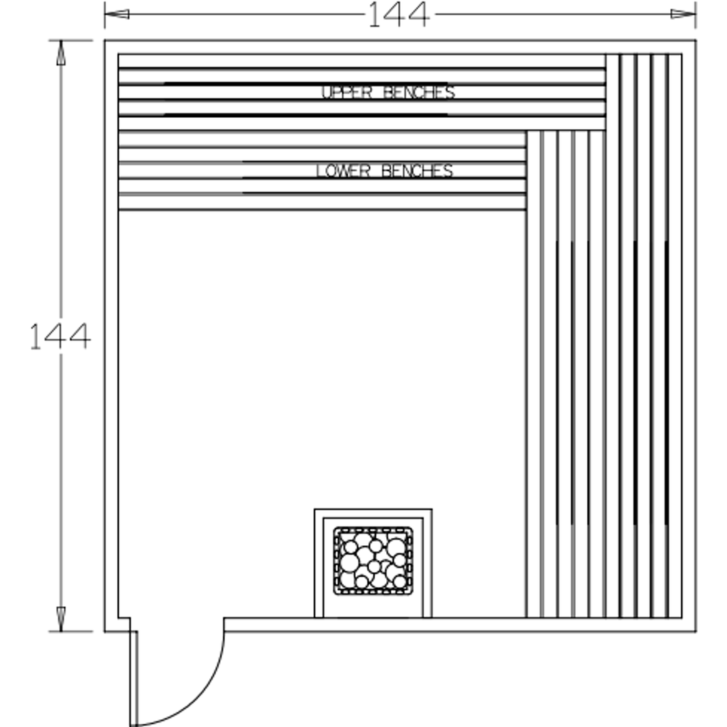 Finnish Sauna Builders 12' x 12' x 7' Pre-Built Indoor Sauna Kit Clear Cedar / Option 6 Finnish Sauna Builders ScreenShot2022-10-05at5.17.15PM.png